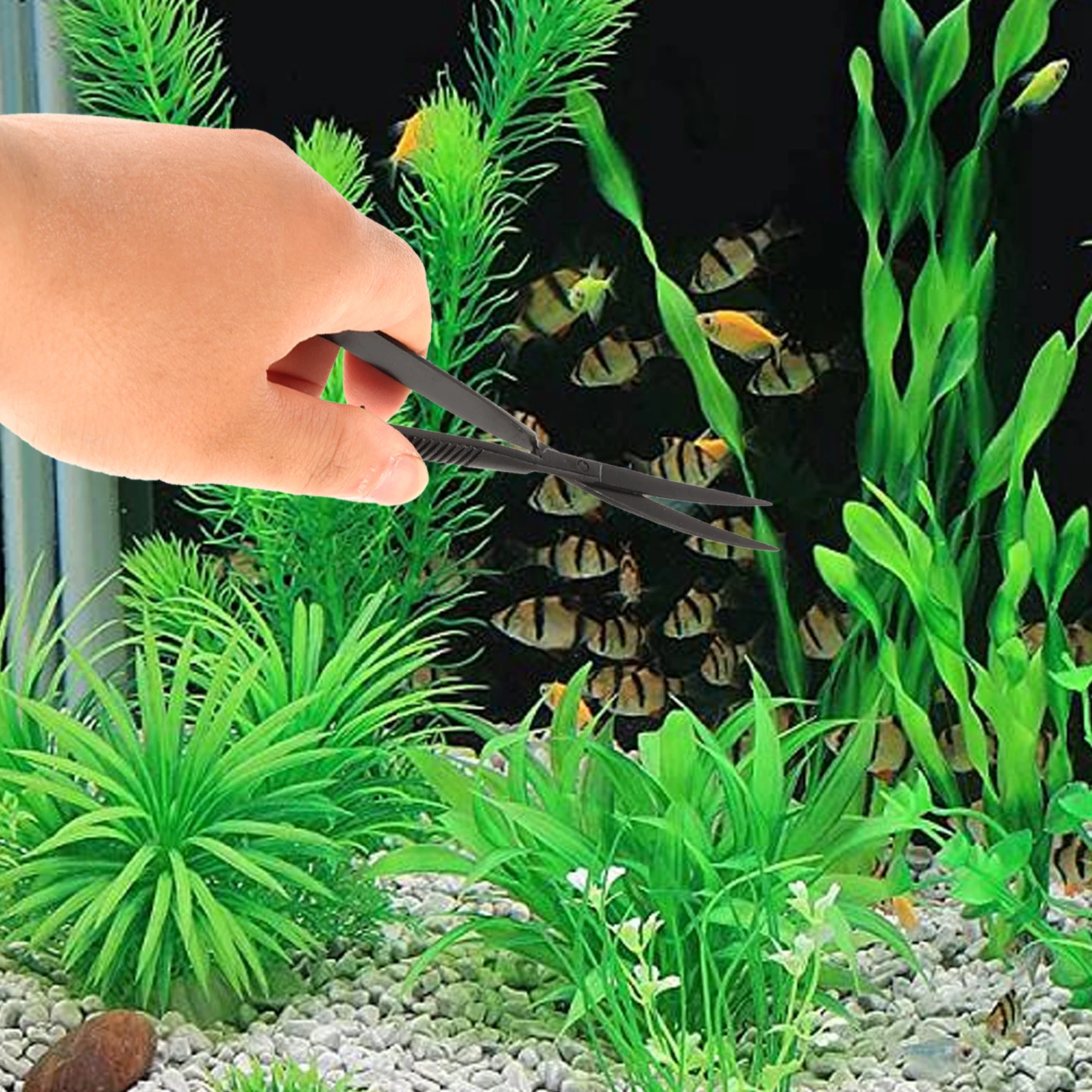 

Aquarium Scissors for Fish Tank Plant Trimming Stainless Steel Water Grass Shears Aquatic Gardening Tool Portable Supply
