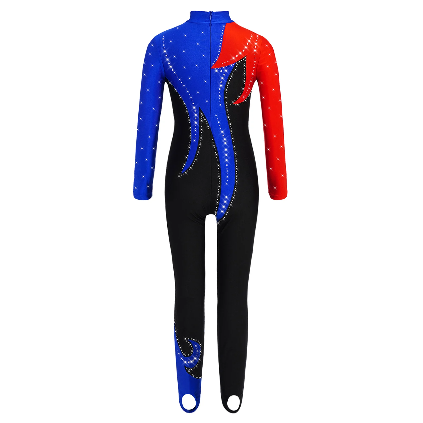 Enfants filles strass brillants gymnastique rythmique Performance justaucorps à manches longues Ballet danse patinage acrobatie Yoga combinaison