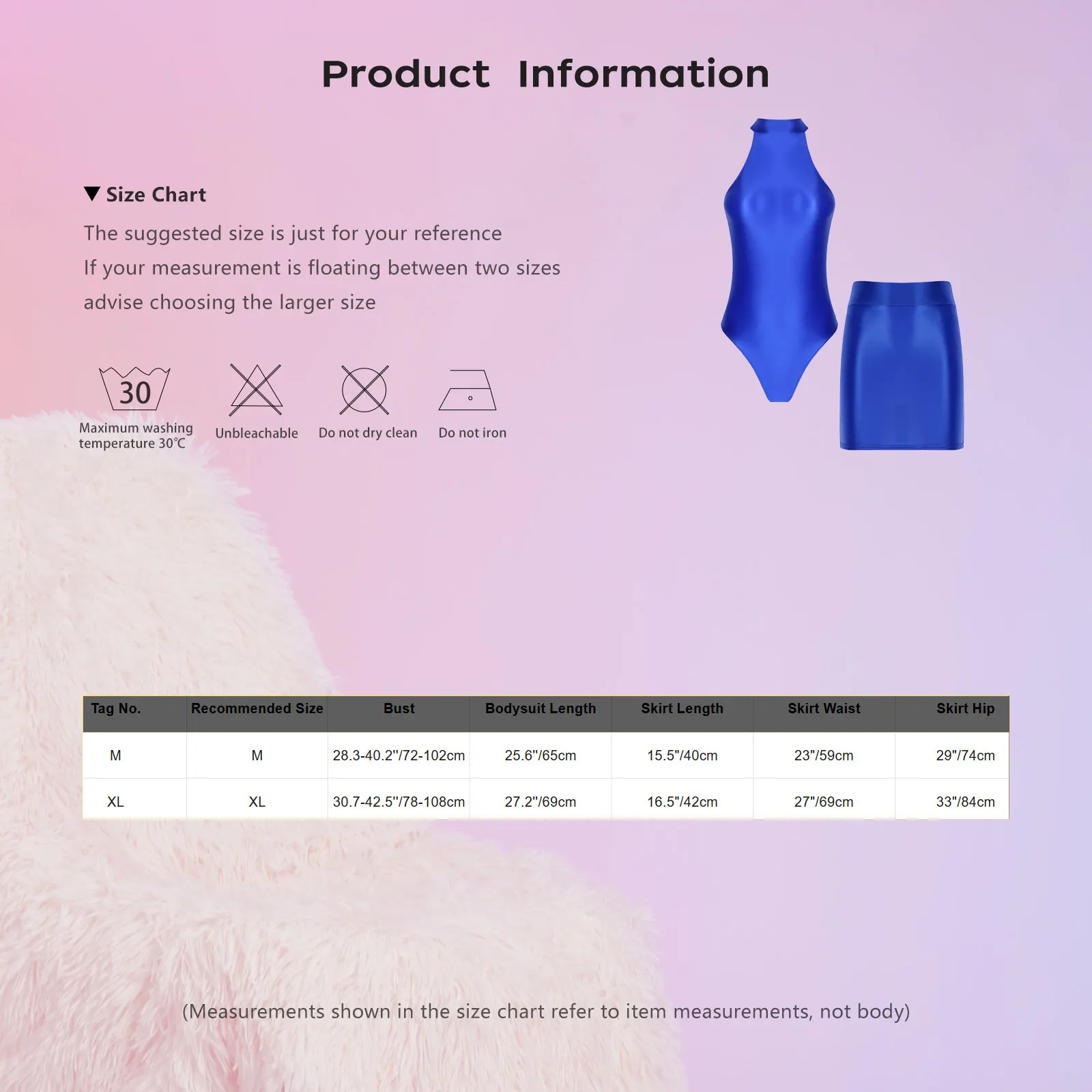 Women Glossy Outfits Swimwear Sleeveless Back Zipper Bodysuit Leotard with Elastic SkirtS for Club Dance Raves Party Nightwear