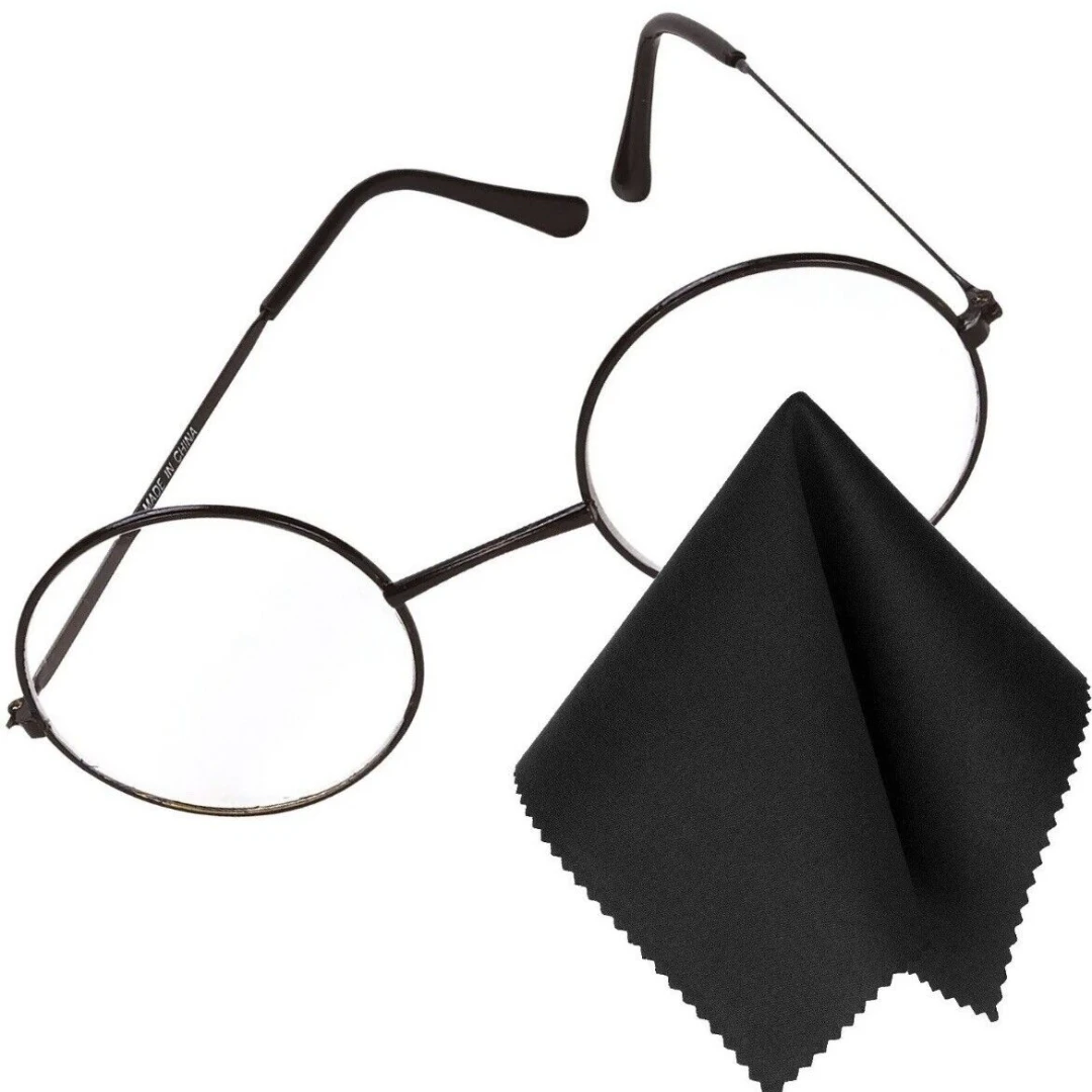 10pcs Black Microfiber Cleaning Cloth Sunglasses Eyeglasses Cleaning Cloth Phone Screen Camera Lens Clean 15cm*15cm