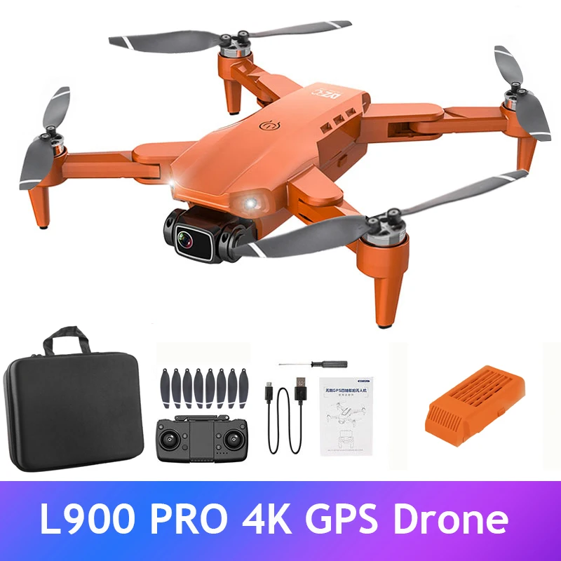 

L900 PRO 4K GPS Дрон с камерой Бесщеточный двигатель 5G FPV Квадрокоптер 1,2 км 25 минут RC Вертолет Двойная камера 250 г Дрон