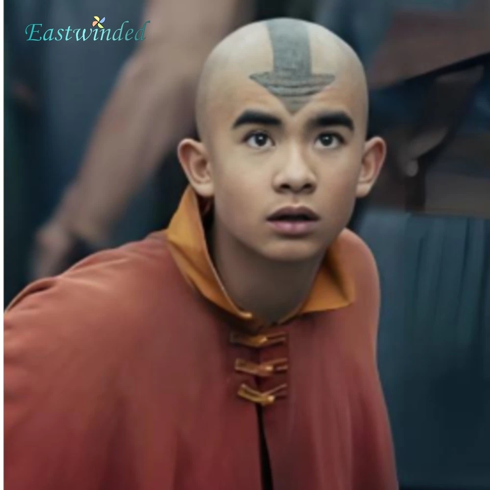 Avatar of Last Cosplay Airbender Aang Face Temporary Tattoo Pattern Sticker Roleplay Costume Accessory Halloween Carnival Party