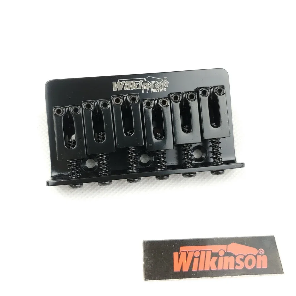 Wilkinson Electric Guitar Fixed Bridge String Thru Bridge Steg Tailpiece string spacing 10.5mm WOF01 Black