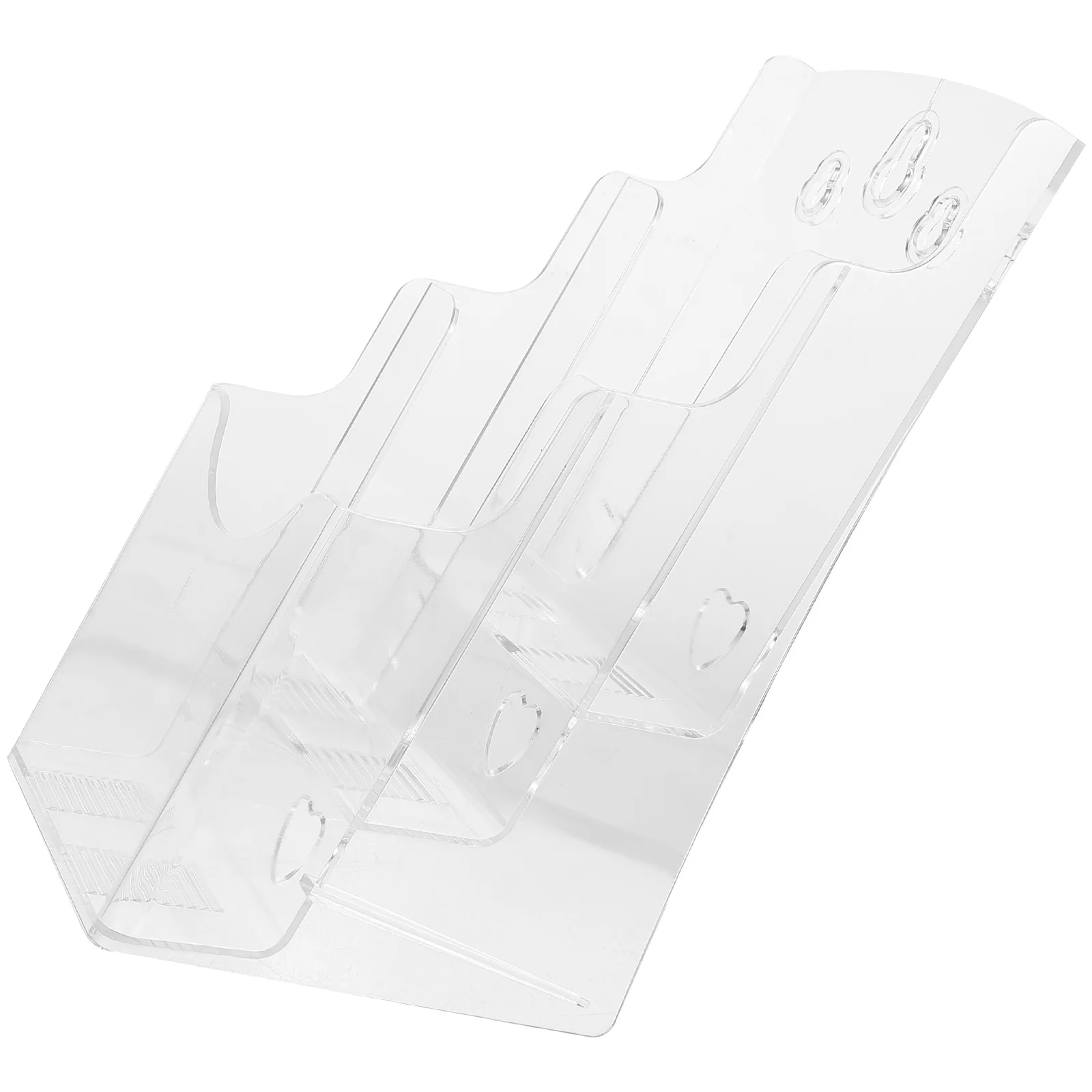 Folding Rack Clear Brochure Acrylic Holder Bookmarks Greeting Cards Flyer Stand Wall Mount Folder Literature