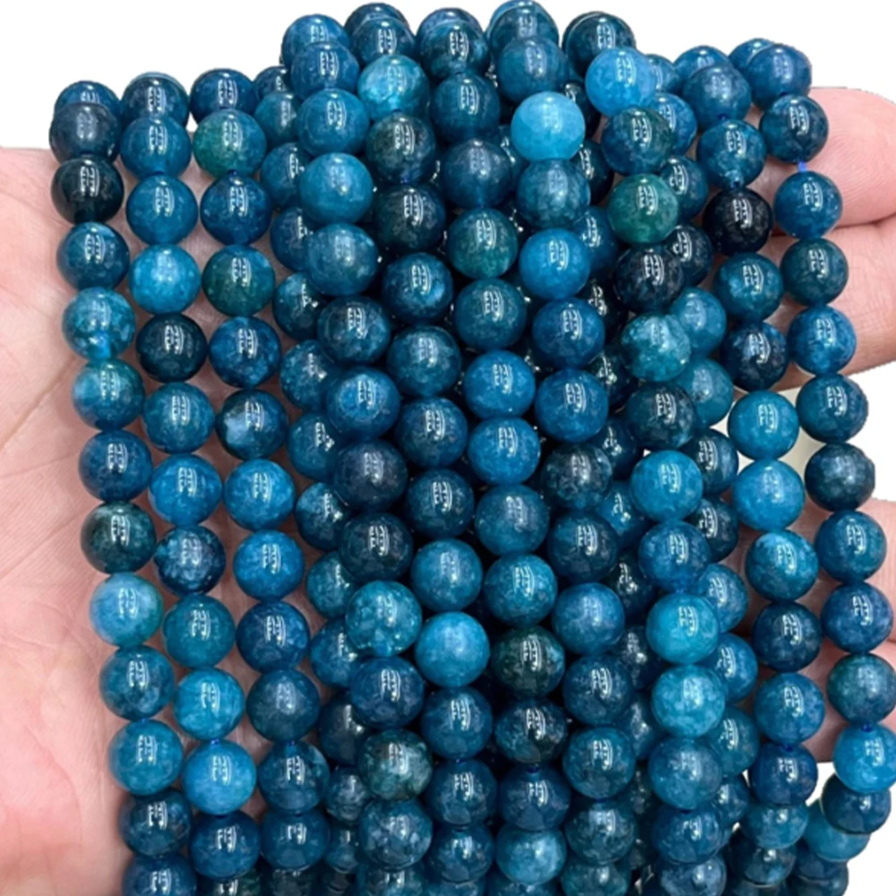 8mm Apatit Runde Lose Perlen DIY Charm-Armband Ohrringe Halskette für Schmuckherstellung – Detail 1
