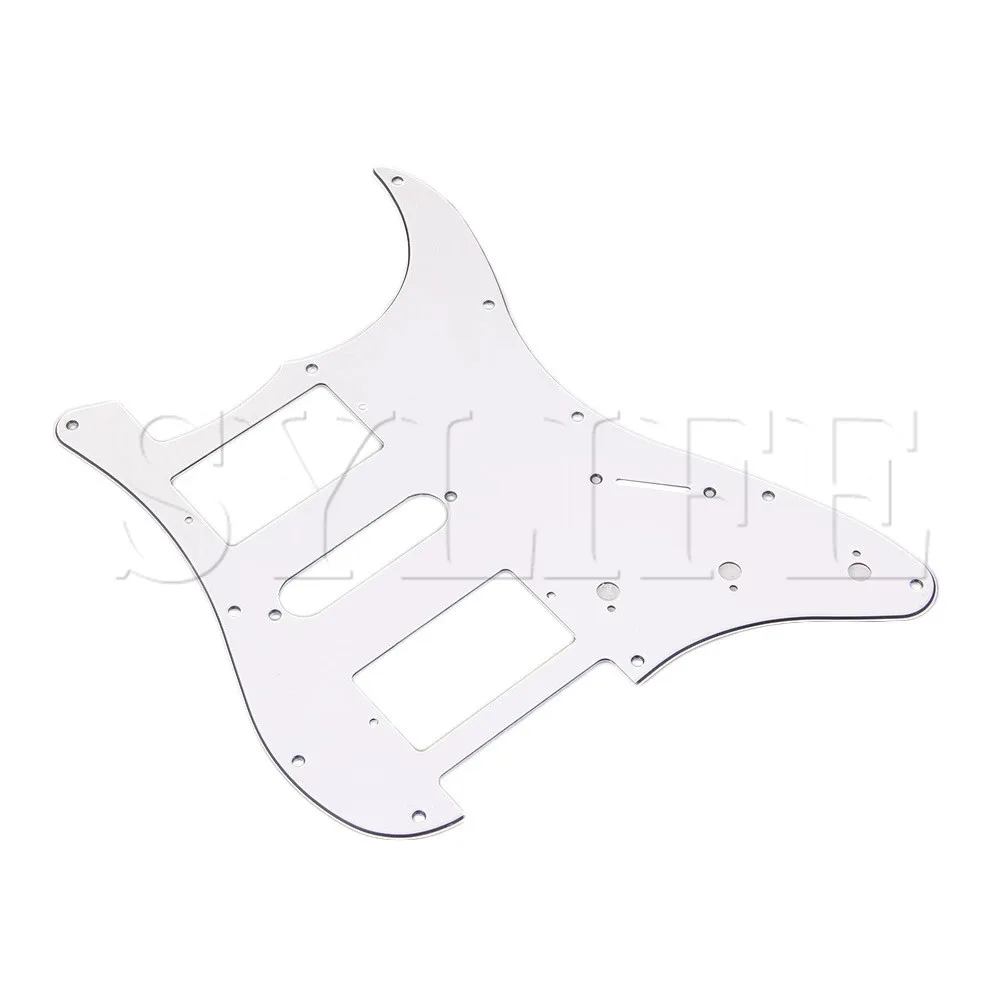 White Guitar 3PLY HSH 2 Humbucker Pickguard H-S-H