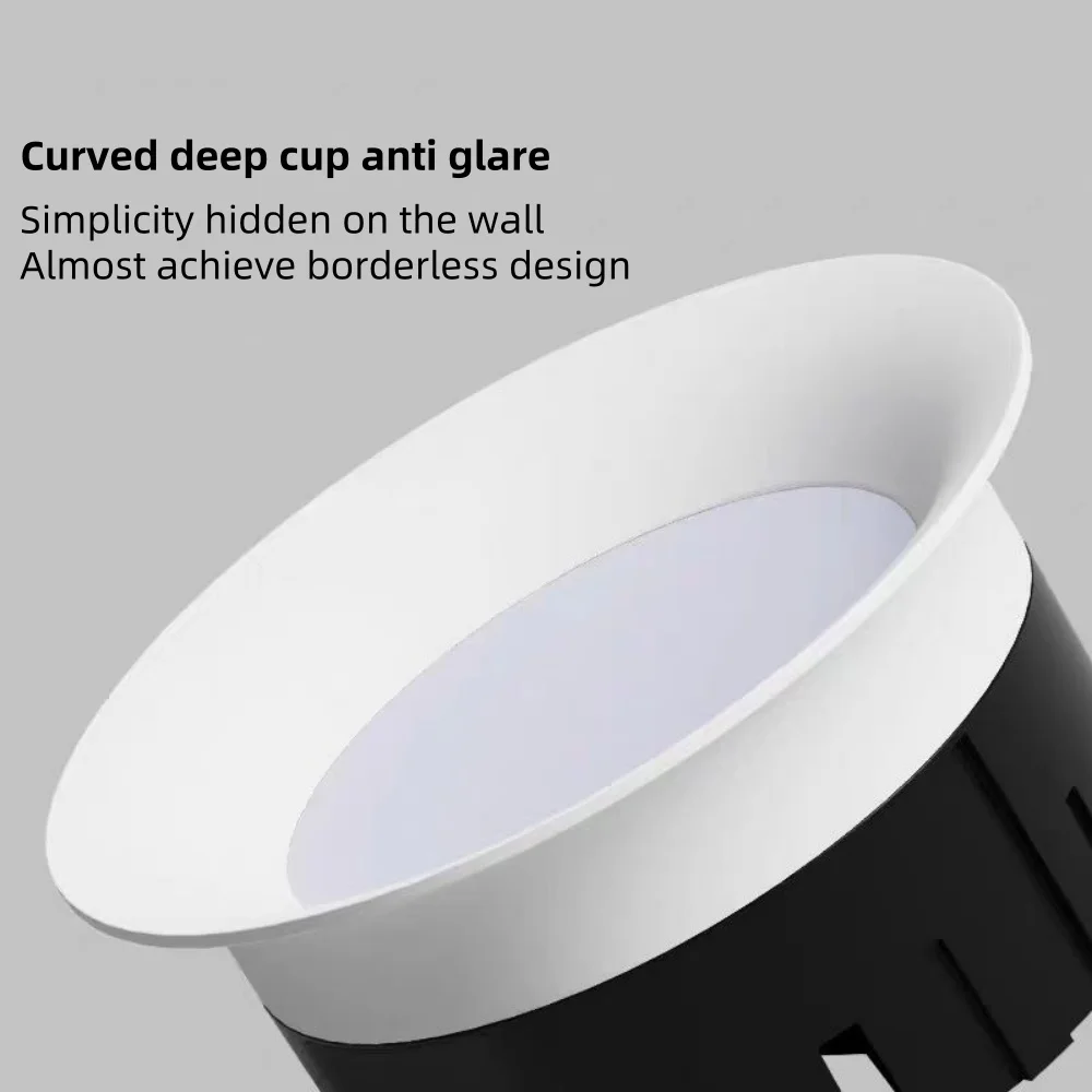 Circular Anti Glare LED Embedded Tube Light Hole Size 55cm75cm Ceiling Light Indoor Lighting Spotlight