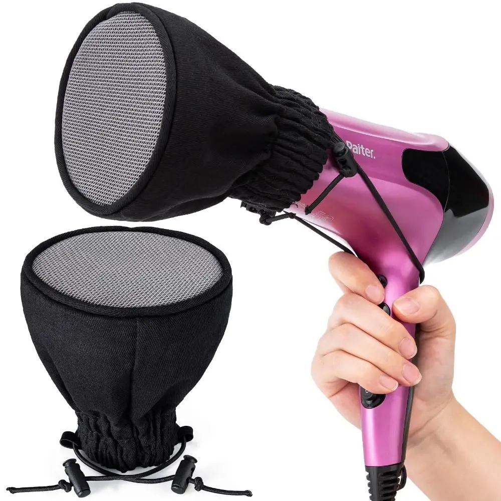 Soft Hair Dryer Diffuser Cover Cloth Foldable Hair Dryer Diffuser Storage Bag with Elastic Band Universal Diffuser Sleeve
