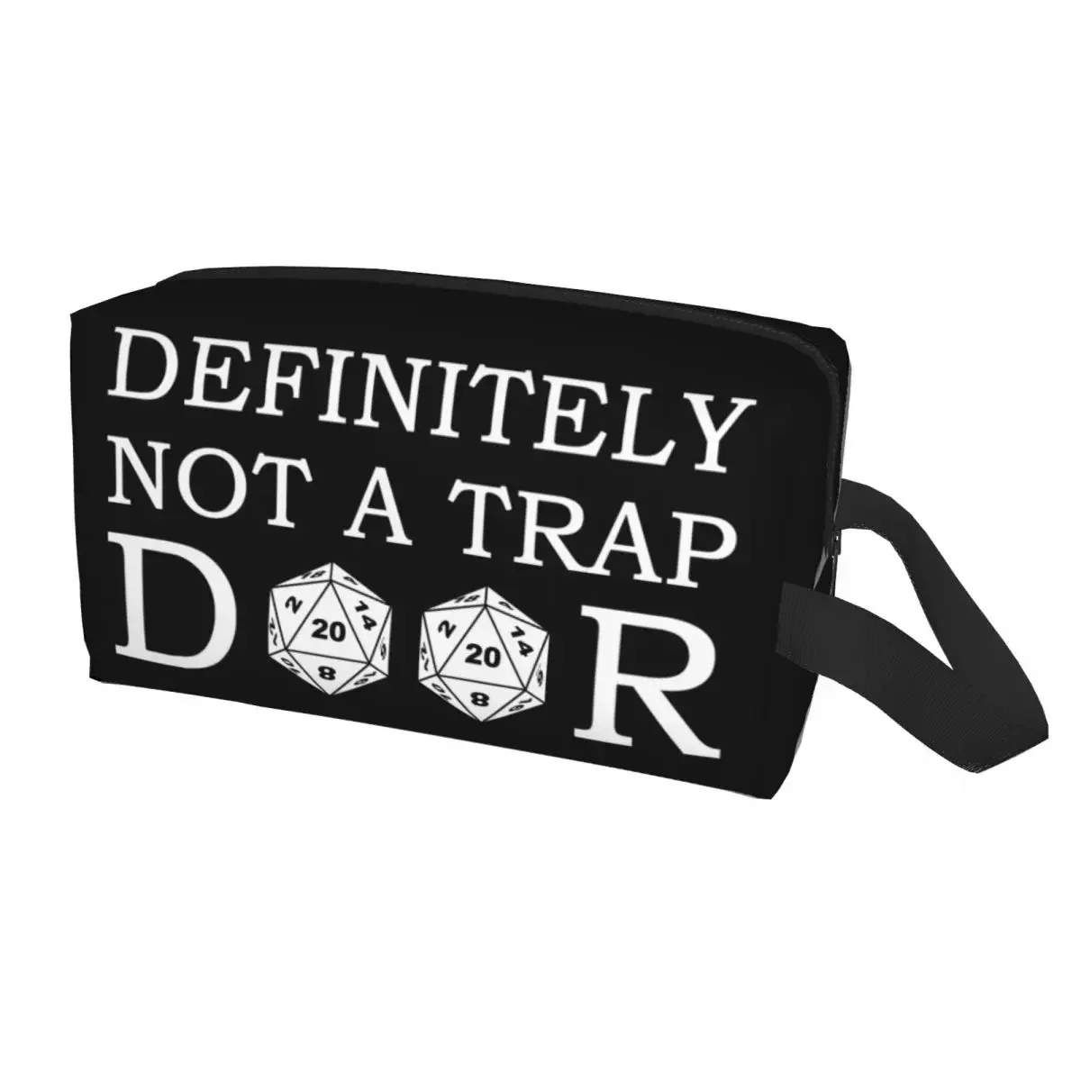 Dnd Game Definitely Not A Trap Door Makeup Bag Women Travel Cosmetic Organizer Cute Storage Toiletry Bags