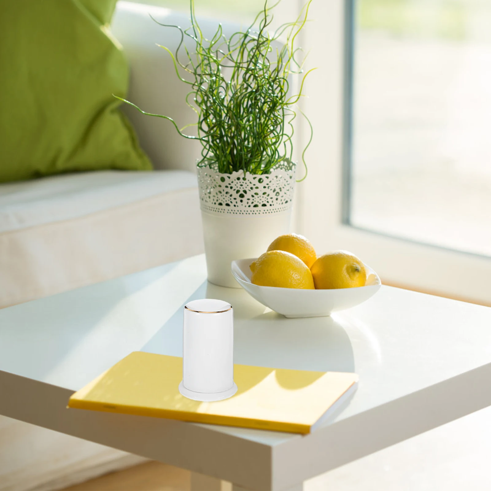 

Ceramic Toothpick Holder Desktop Toothpick Box Dustproof Reusable Storage Container for Home Office Restaurant Use