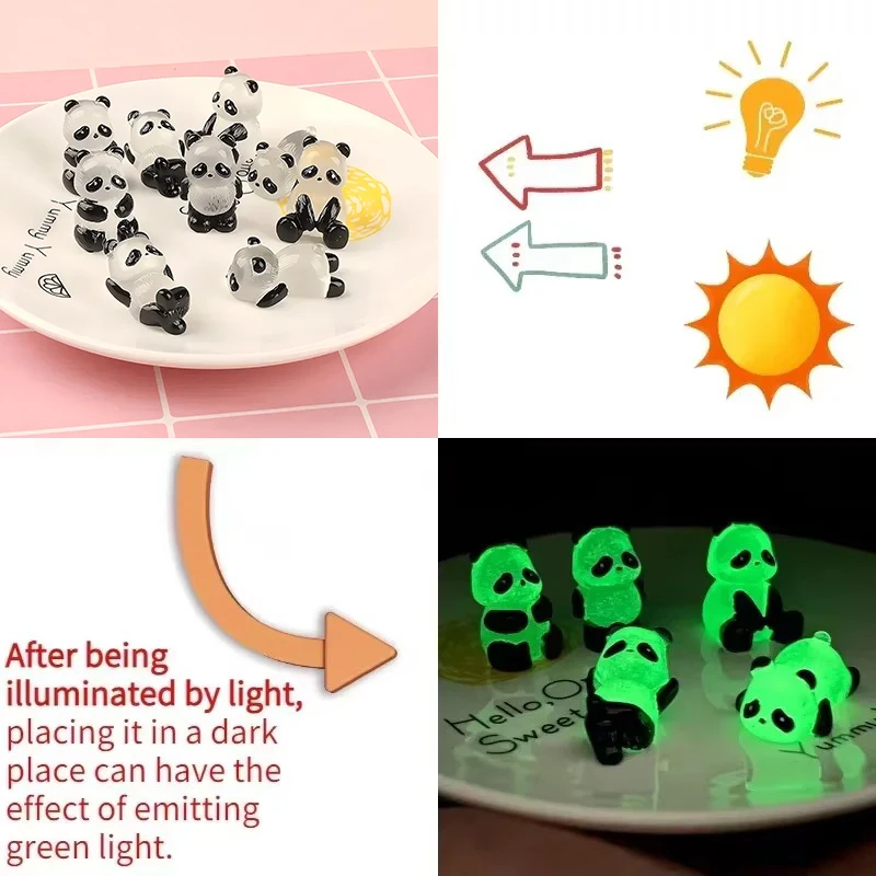 8Pcs Glowing in Dark Cute Polar Bear Panda Elephant Dog Dolphin Fridge Magnets Strong Magnetic Sticker for Photos, Message Decor