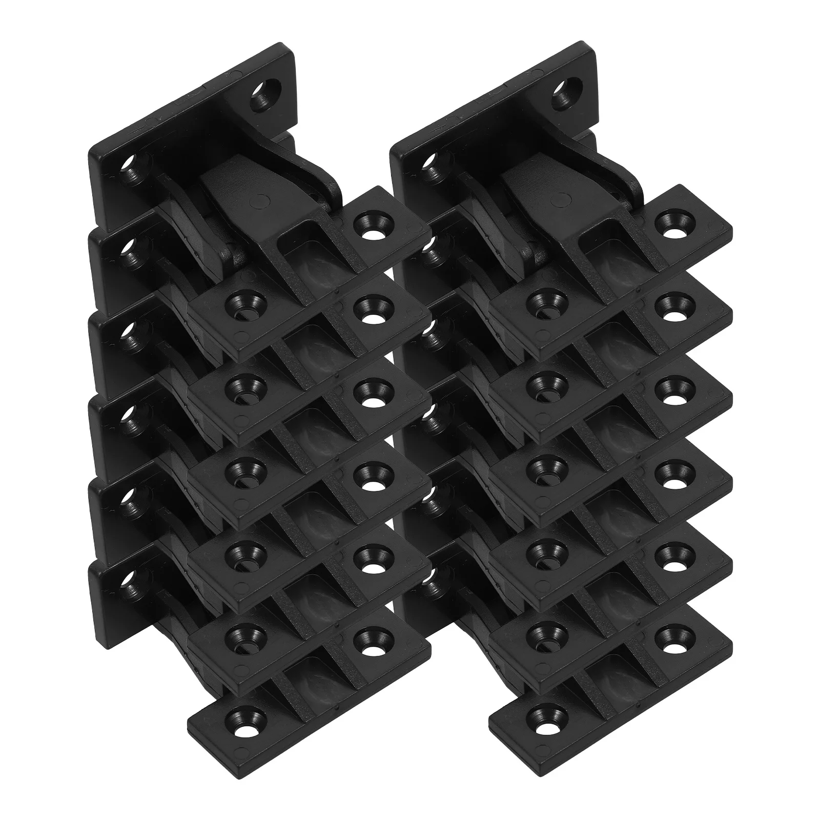 

12 set False Front Cabinet Clips Plastic Bracket For Wall Cabinet Installation Support Floating Shelves Diy Furniture Connectors