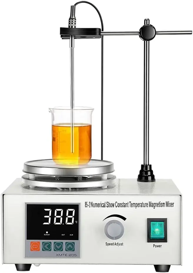 Máquina misturadora de laboratório 200w, agitador magnético de aquecimento, placa quente de 1000ml, misturador de controle duplo para agitar 110v-220v