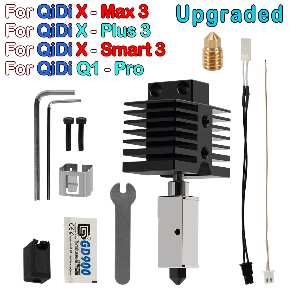 

For Qidi X plus 3 / X max 3 / x smart 3 / Q1 Pro Upgrade hotend 3D printer accessories Hotend