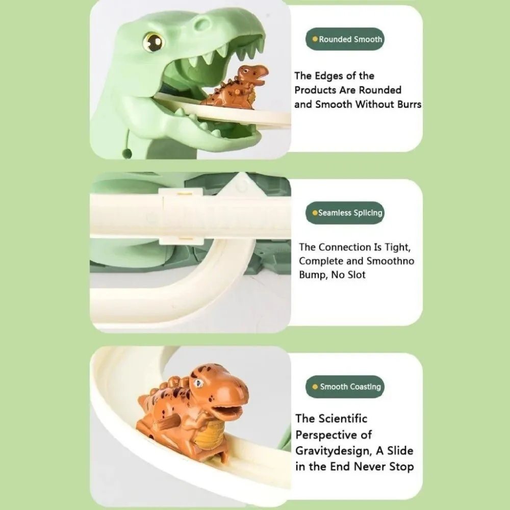 

with Light Music Electric Dinosaur Race Track Double Track Cartoon Dinosaur Electric Double Track Dinosaur Kid Gift