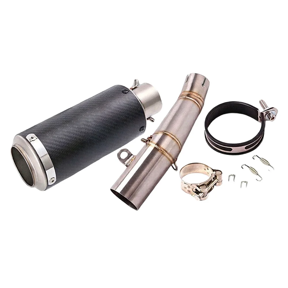 For Yamaha YZF R6 2006-2024 Mid 61mm Muffler Escape Slip On Carbon Exhausts Pipes Exhaust Systems