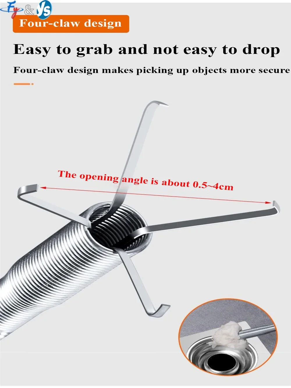 Spring Pipe Unclogging Tool Drain Cleaner Sticks Clog Remover Sink Kitchen Bathroom Sewer Fetcher Dredge Clip 60cm 90cm 160cm