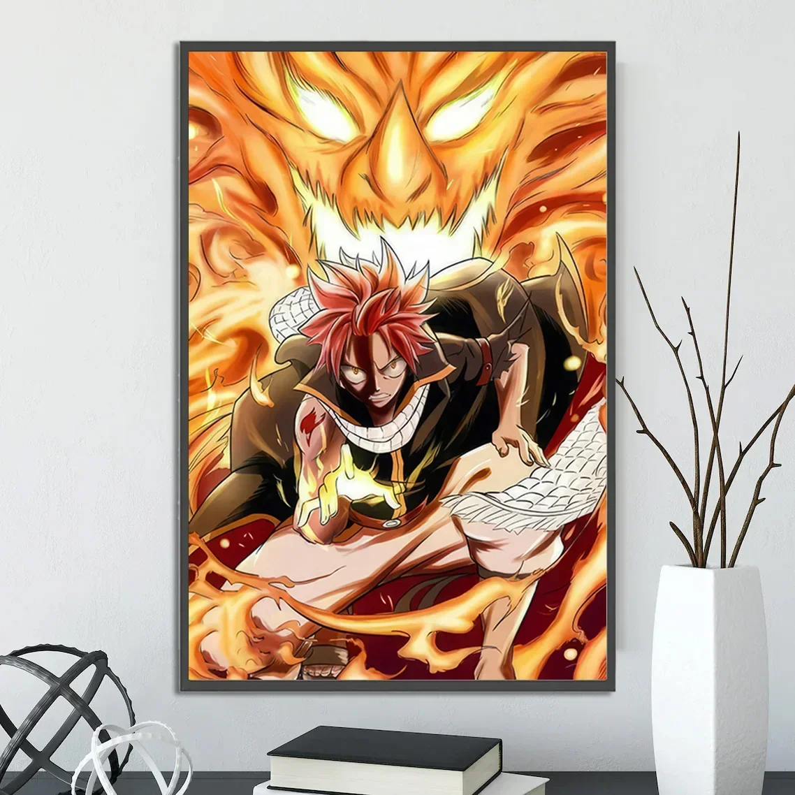 FAIRY Hot Japanese Anime Self-adhesive Poster Natsu Wallpaper Zeref Figures Home Decoration Painting Wall Art Cartoons Kid Gift