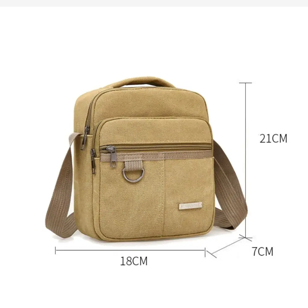 Fashion Canvas Men's Bag Casual Black Blue Green Khaki Large Capacity Crossbody Bag Handbag Outdoor view 3