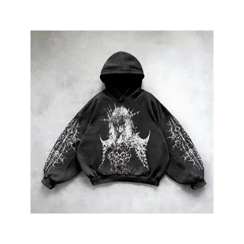 Hooded sweatshirt, pullover sweatshirt, winter high street unisex sweatshirt, multifunctional top