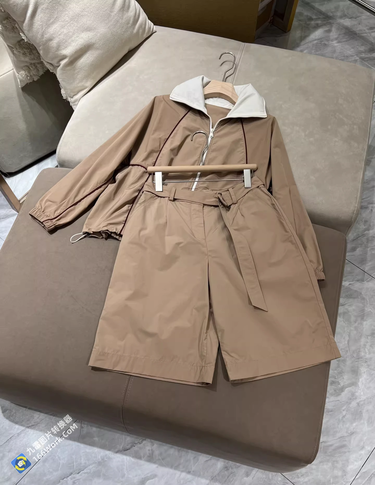 2026 early spring and summer new lapel jacket c belt pants two-piece women's matching sets
