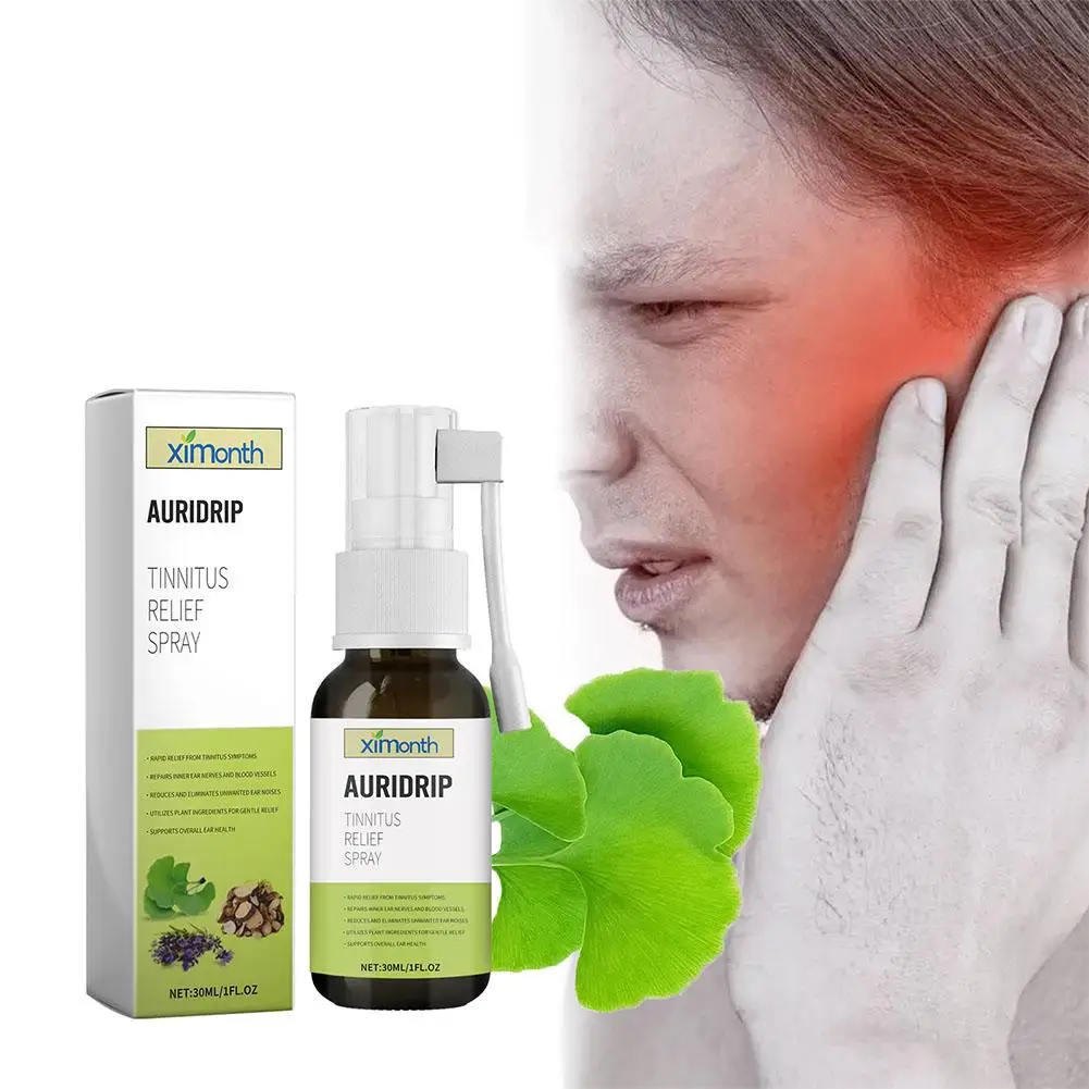 30ml Tinnitus Relief For Ringing Ears Herbal Safe Ingredients Ear Care Spray For Tinnitus Ear Back Ear Discomfort Dropshipp S4F8