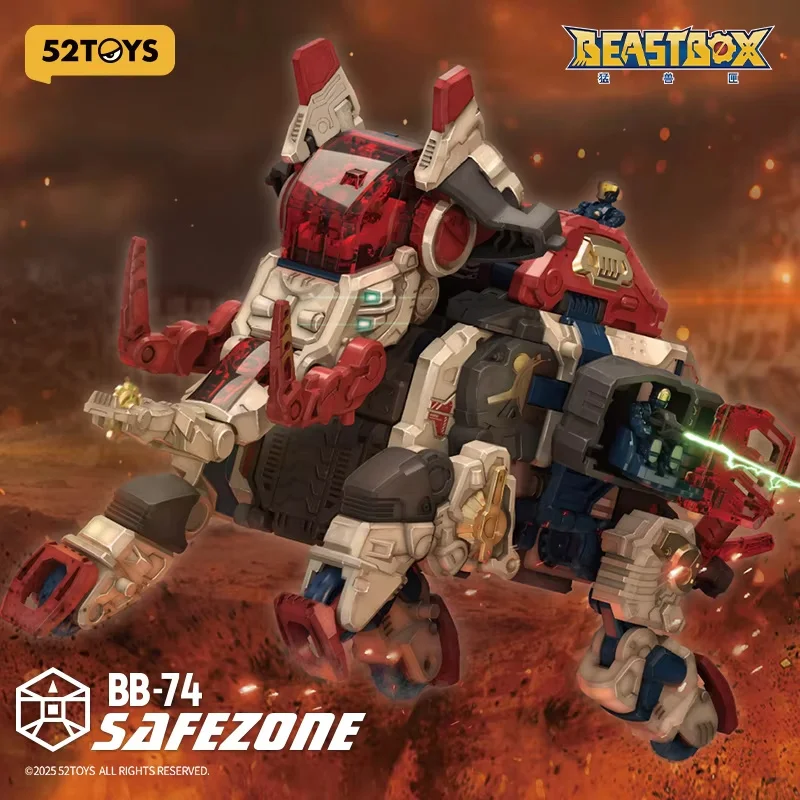 Em Estoque 52TOYS Beastbox Mammoth BB-74 Zona Segura Brinquedo Articulado Transformável