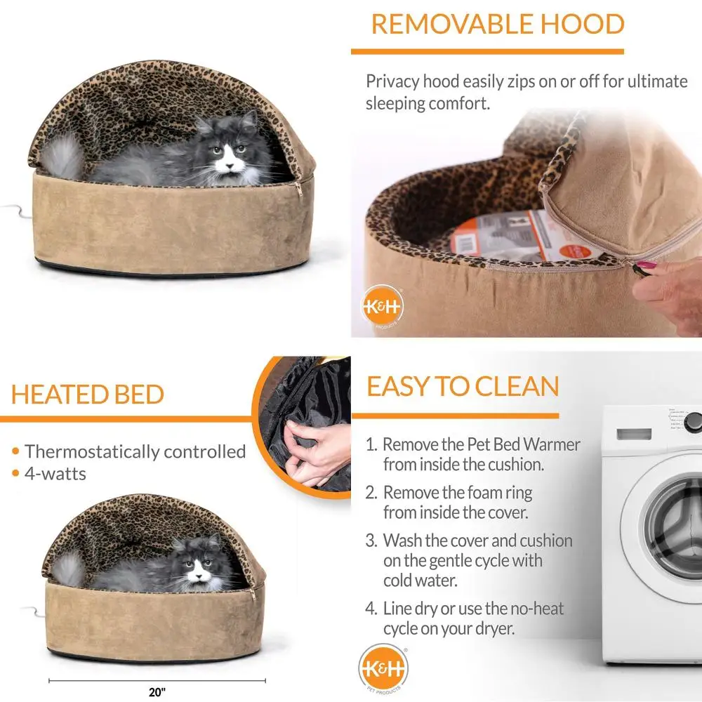 

foldable cat bed cave, warm kitten house for winter, dog hideaway house, pet bed hideout for small and medium dogs - red, la