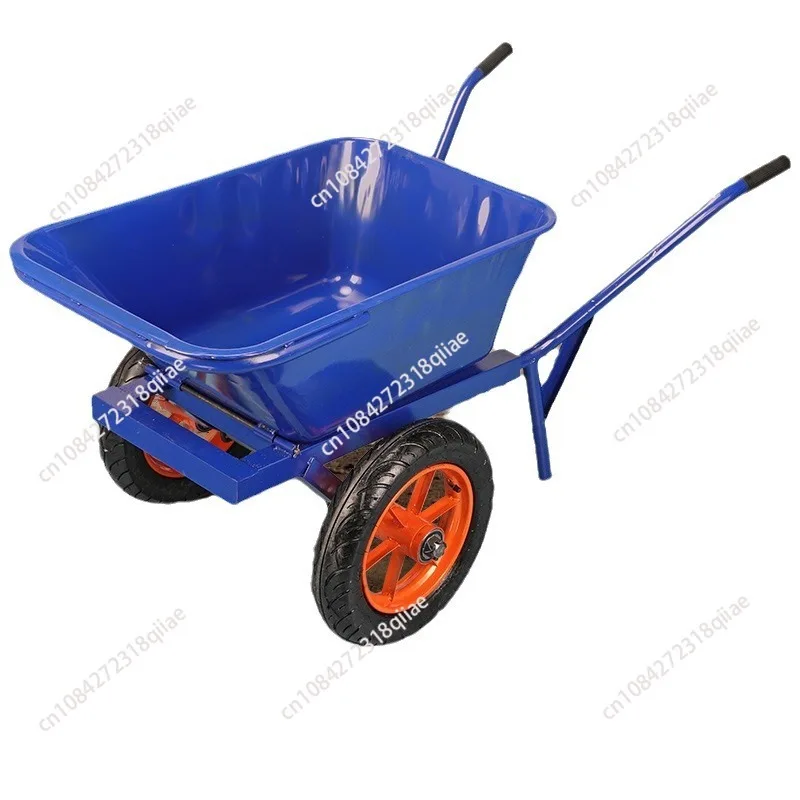 Wheelbarrow Electric Powered Utility Cart 48V DC 500W Li-Ion Driven Ultra Duty 330LBS (150kgs) Capacity and 4 cu.ft.