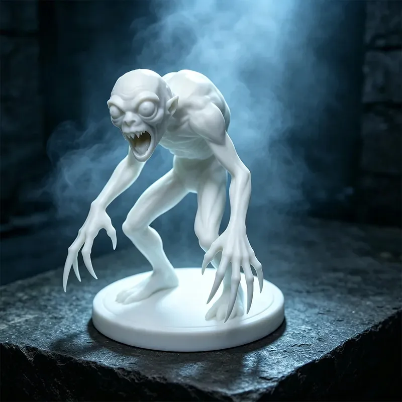 Action Figure Goth Monster Miniature 3D Printed Spooky Skeleton Creature Figurine Halloween Party Desk Decor Gift Statue
