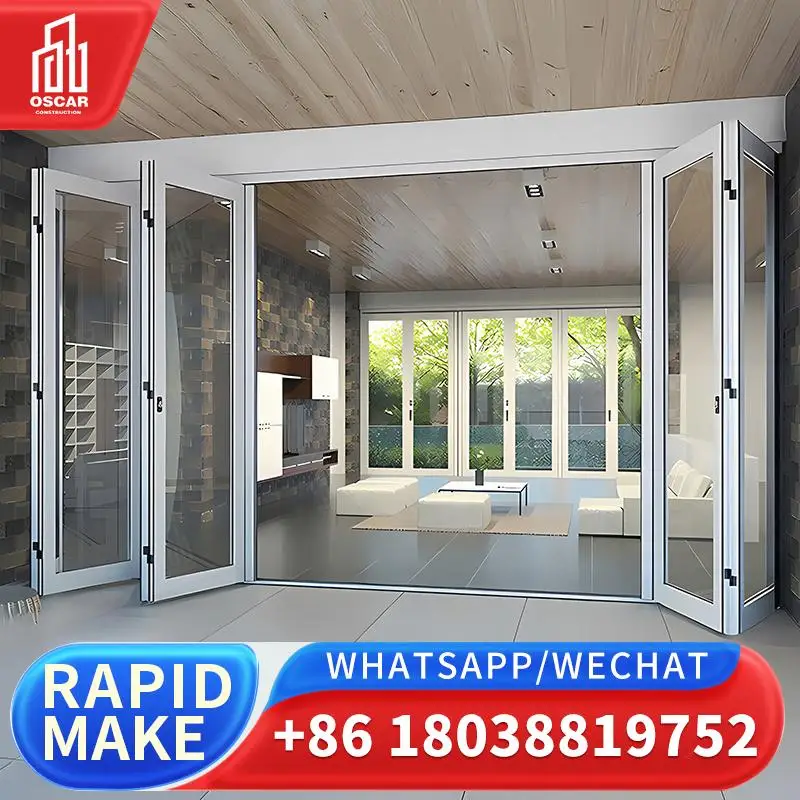 

Customizable Aluminum Accordion Door for European Commercial Spaces Factory Made Aluminum Folding Door