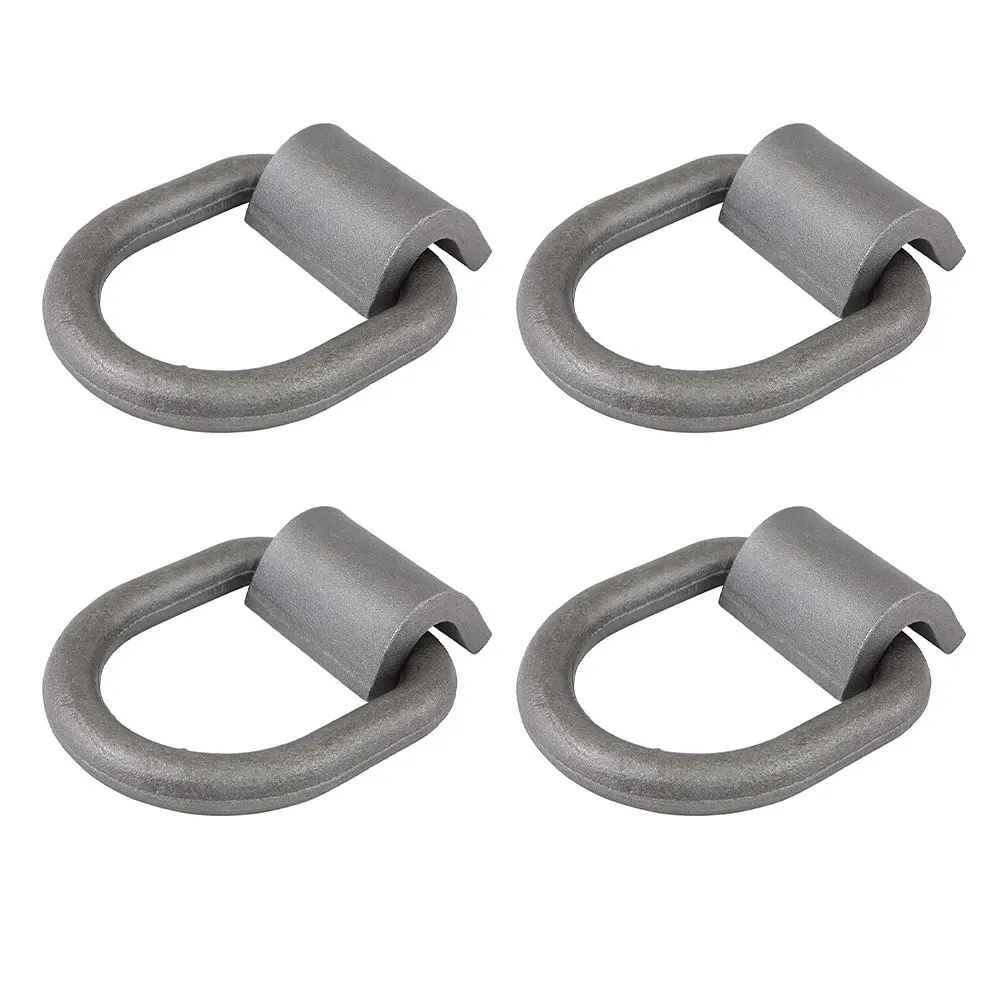 4pcs 1/2 Inch Heavy Duty Welded D Rings 12000 Lbs Breaking Strength For Truck Cargo RV Trailer Tie Down Anchor Points
