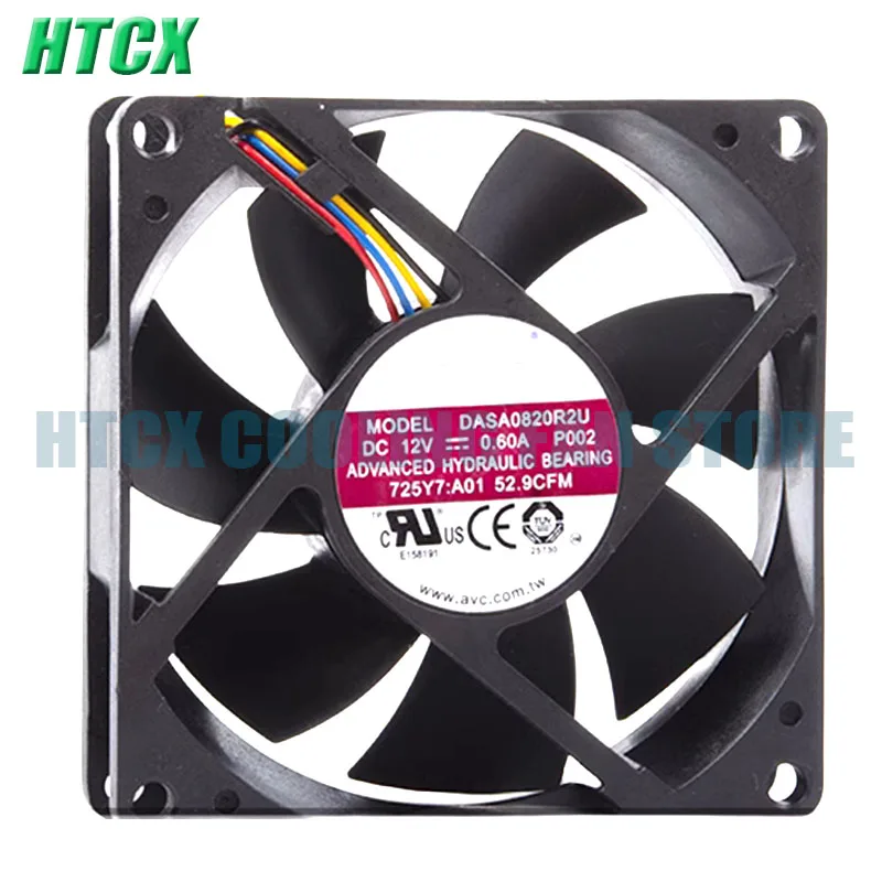 DASA0820R2U 0725Y7 DC12V 0.60A 4 wires lines for Optiplex 790 990  ADVANCED HYDEAULIC BEARING FAN COOLING new