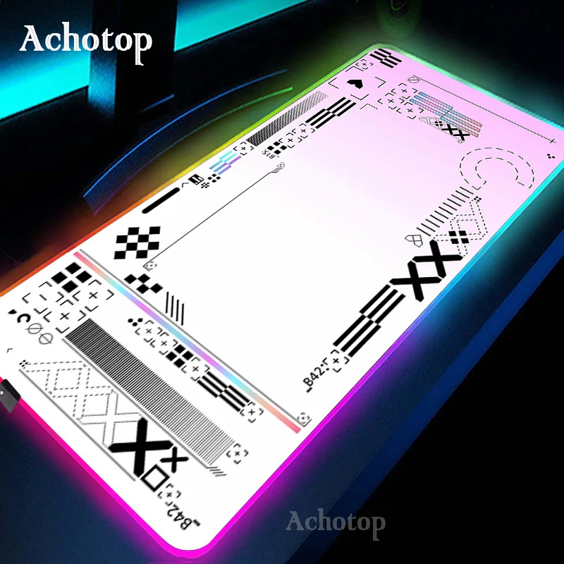 Alfombrilla de ratón RGB para Gamer, alfombra de escritorio LED grande, alfombrilla de ratón retroiluminada para ordenador portátil, alfombrillas luminosas para teclado, 900x400