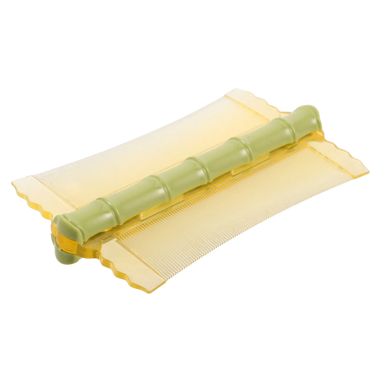 

Двусторонняя мелкозубчатая расческа для удаления блох и перхоти, для ухода за шерстью головы, бородой, собаками, кошками и другими домашними животными, портативная пластиковая карманная расческа