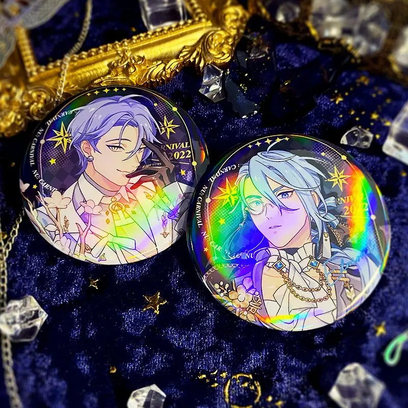 نو: كرنفال أنيمي إدموند أوليفين كوينسي كويا ياكومو Q نسخة زر معدني بروش شارات شارة الطالب دبابيس الملابس المدرسية