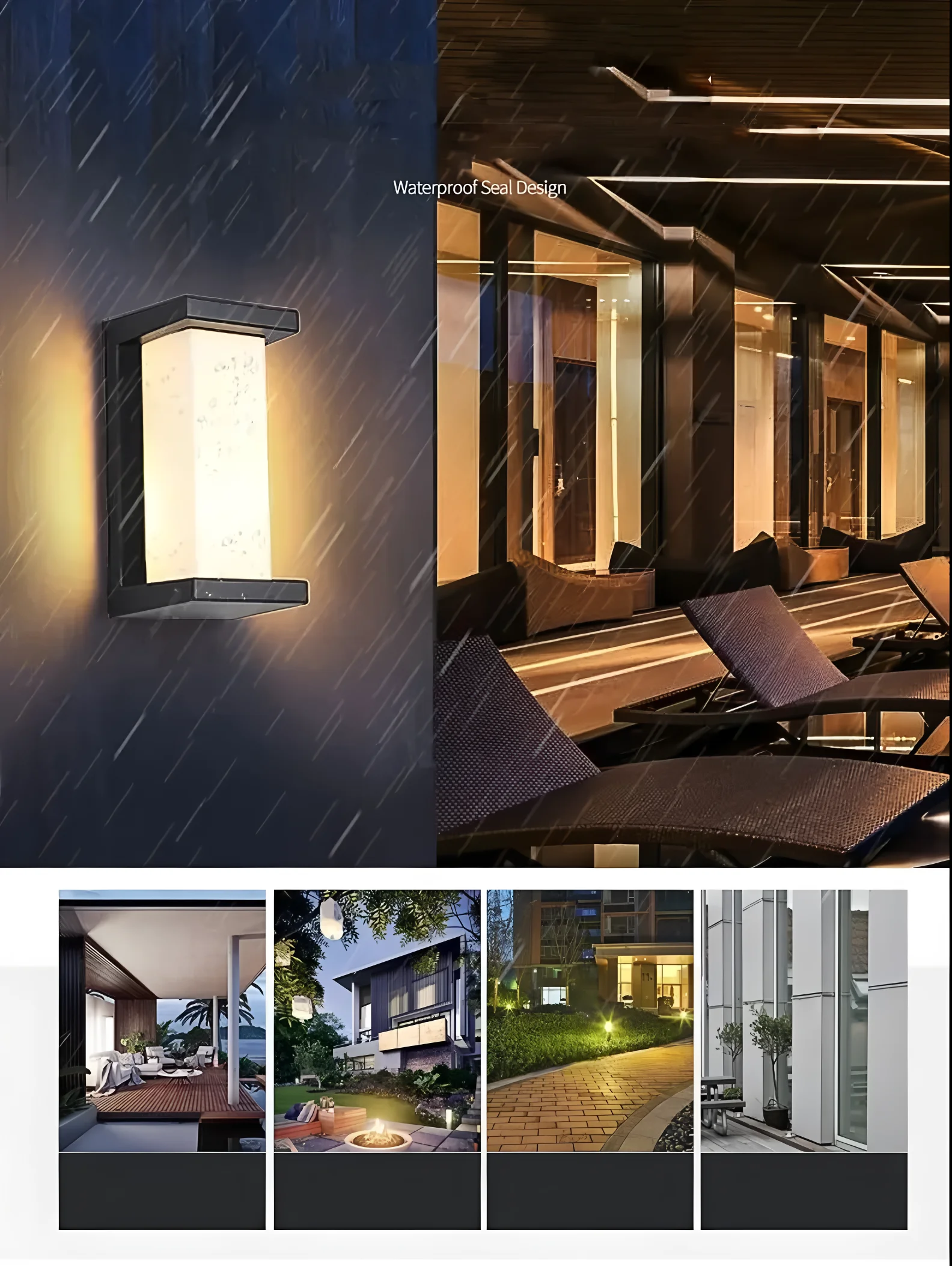 Dual-shield  LED outdoor  waterproof wall light 20W AC85-265V IP65  sports radar voice sensor wall light porch garden courtyard
