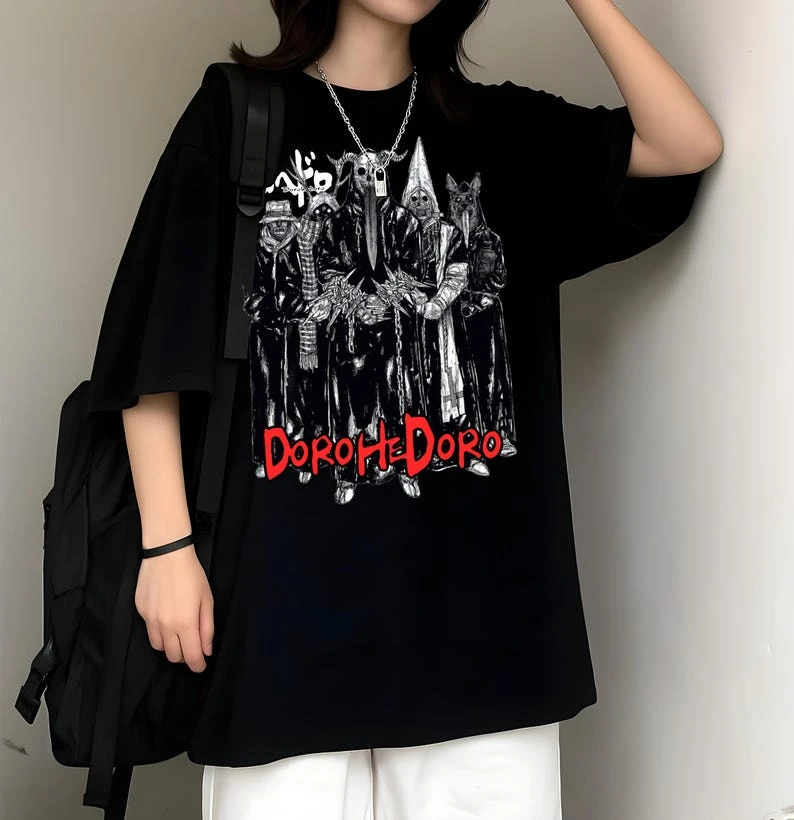 Dorohedoro T-shirt Vintage Loose Oversized Unisex Print T-shirts Men Women Clothing Summer Short hot product Comfortable soft