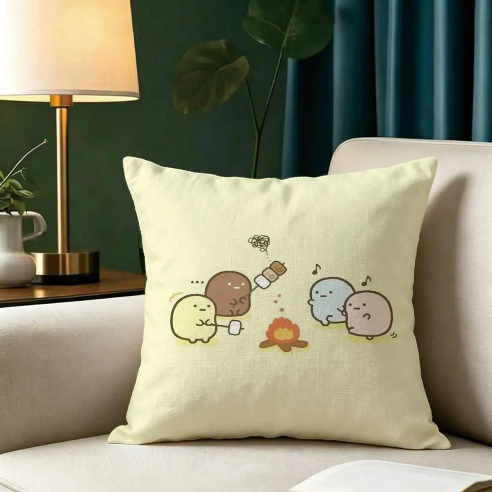 F-Sumikko Gurashi gift Square Double-Sided printed Pillow Case Bedroom Bedside Pillow Sofa Cushion Cover