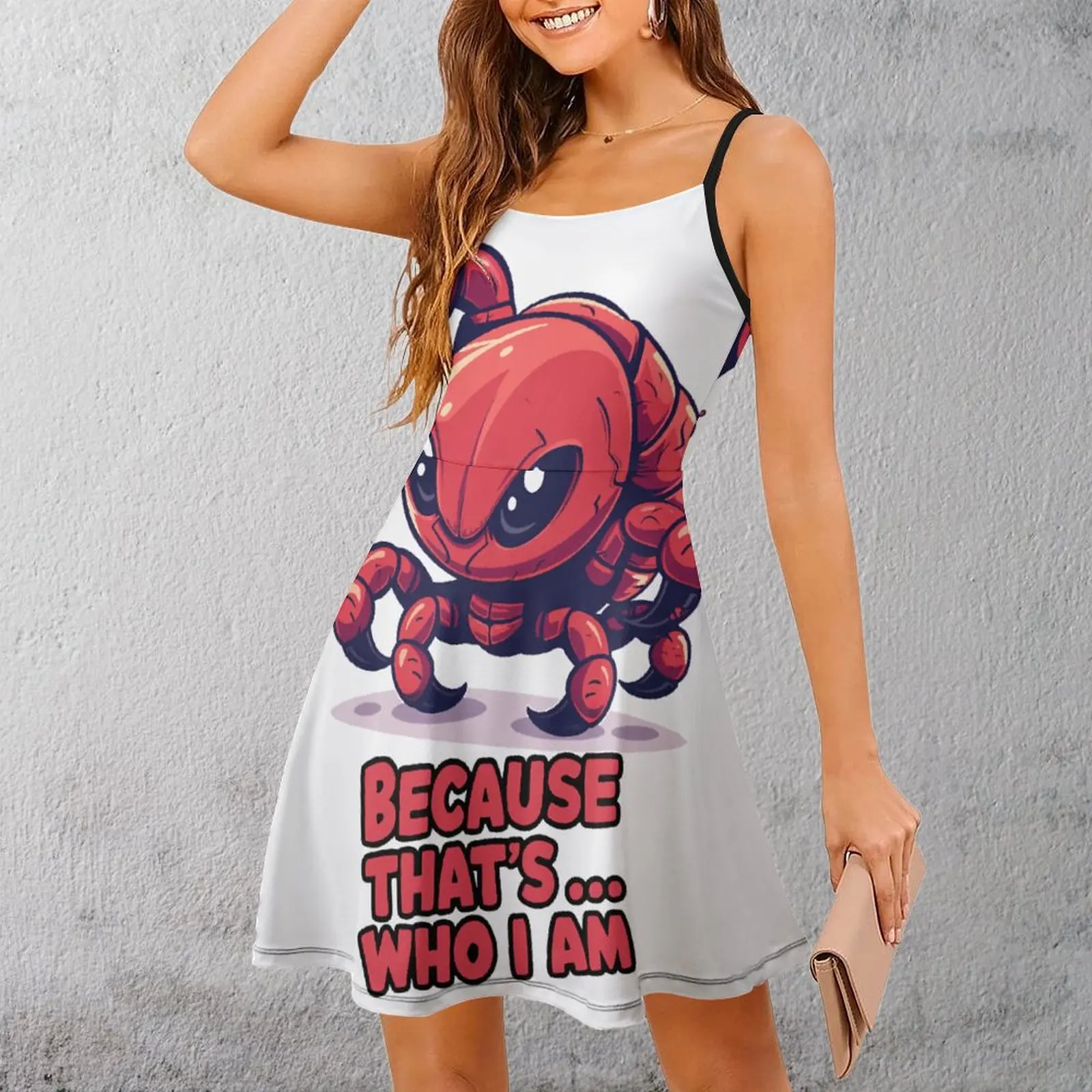 

Сексуальная идентичность Скорпиона на продажу, женское платье на бретельках, юмористическое графическое коктейльное платье, женская одежда, винтажное платье с графикой