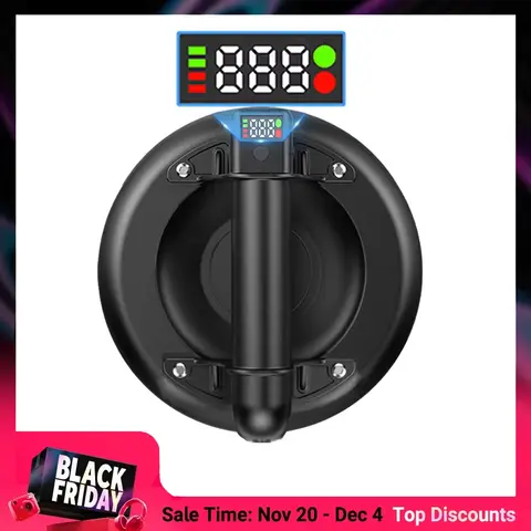 8 Inch 200kg Electric Vacuum Suction Cup Bearing Capacity Heavy Duty Vacuum Lifter for Granite Tile Glass Manual Lifting Powerfu