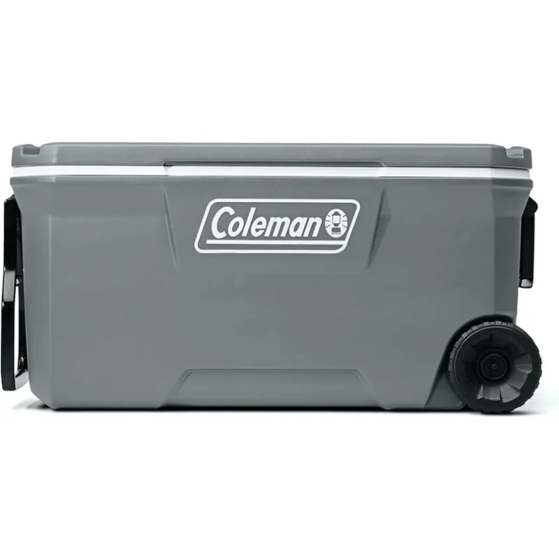 Coleman 316 Series Insulated Portable Cooler with Heavy Duty Wheels, Leak-Proof Wheeled Cooler with 100+ Can Capacity