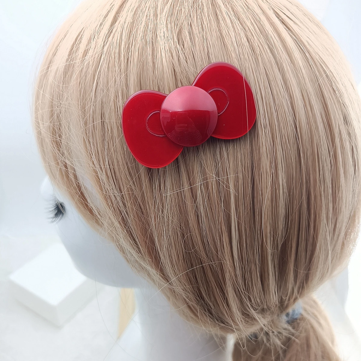 2 Stück Süße Rot-Rosa Leoparden-Schleifenhaarspangen für Mädchen und Frauen, Haarklammern, Seitenclips, Kopfschmuck, Haaraccessoires – Detail 3