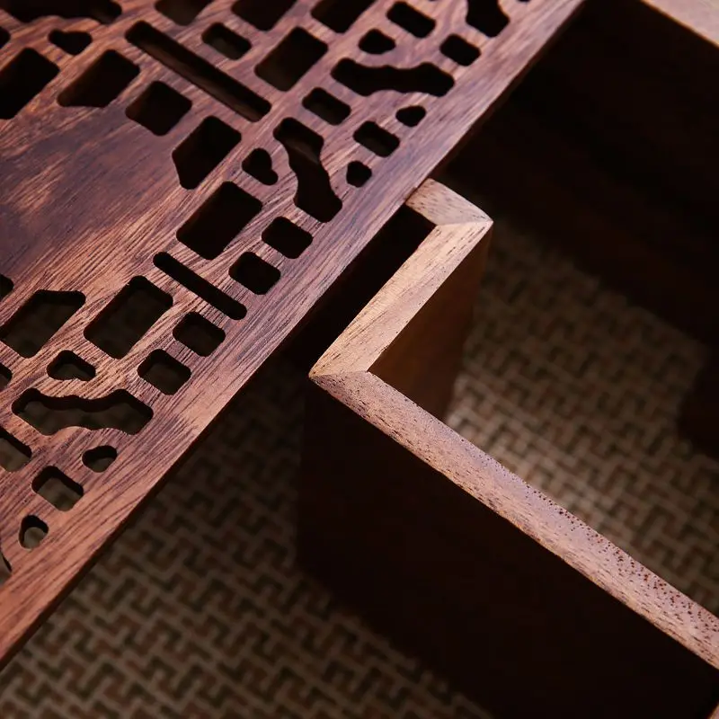 Walnut Tea Display - Vintage Wooden Shelf for Cup & Set Collection