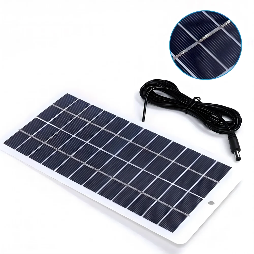 1 Solar Panel 4.5W 12V Outdoor DIY Solar Battery Charger Polycrystalline Panel DC Outdoor Portable Solar Charger, 9.8x4.7 inch