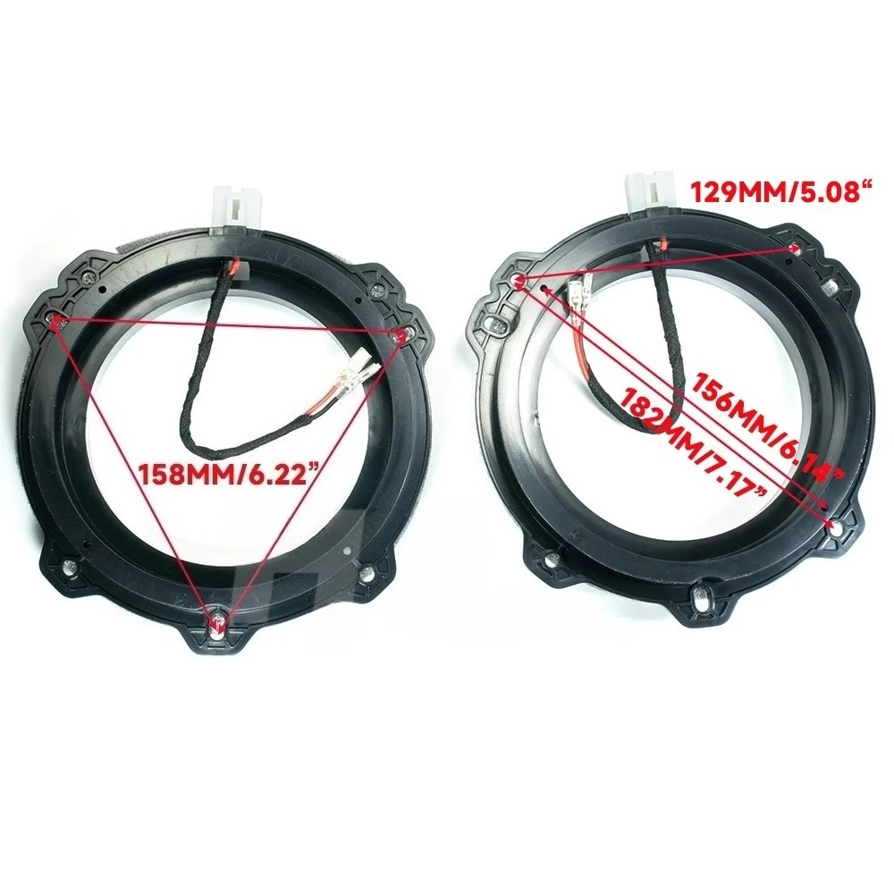 Adaptador  altavoz  6,5 pulgadas para coche, almohadilla  montaje  Audio, enchufe especial sin pérdidas, 2 piezas, acu