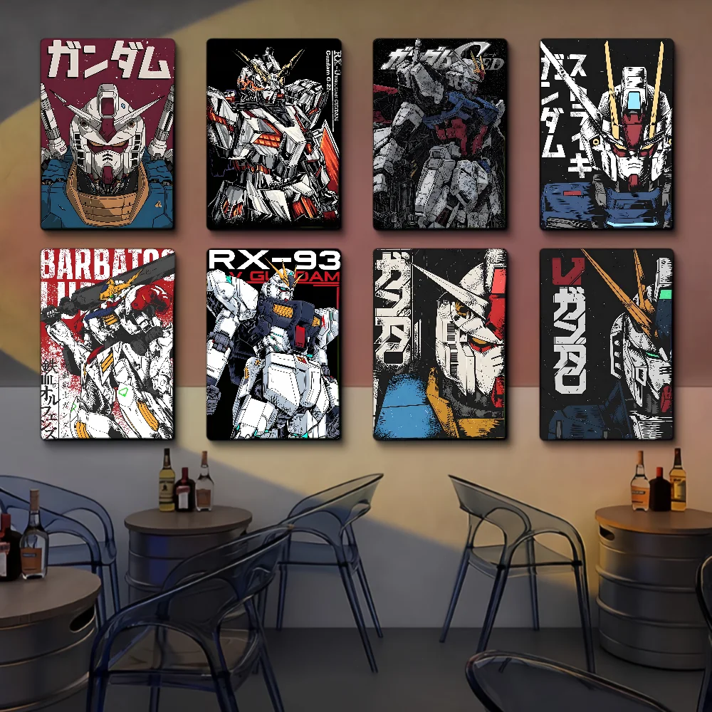 Mobile Suit Gundam Anime DIY Sticky Poster Whitepaper Prints Posters Artwork Nordic Home Decor