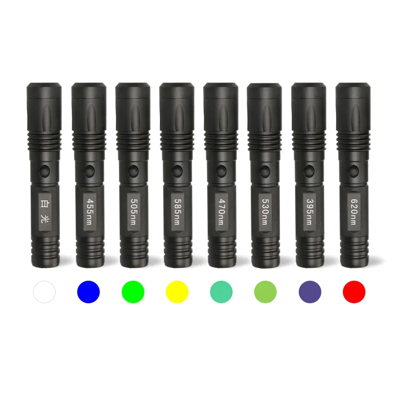 BQ4510C lampe de poche LED source de lumière à huit bandes, source de lumière multibande, lampe de poche lampe d'enquête à huit bandes