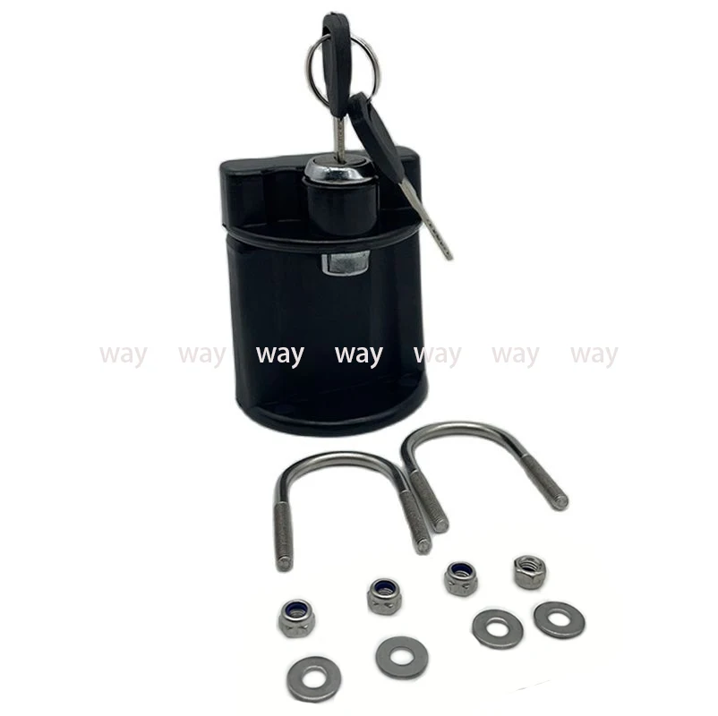 Klem Kunci Diperbarui dengan Kunci untuk 3L 5L Dudukan Tangki Minyak Bahan Bakar Kunci Braket Pengikat Baru Pemegang Kaleng Bensin untuk Sepeda Motor