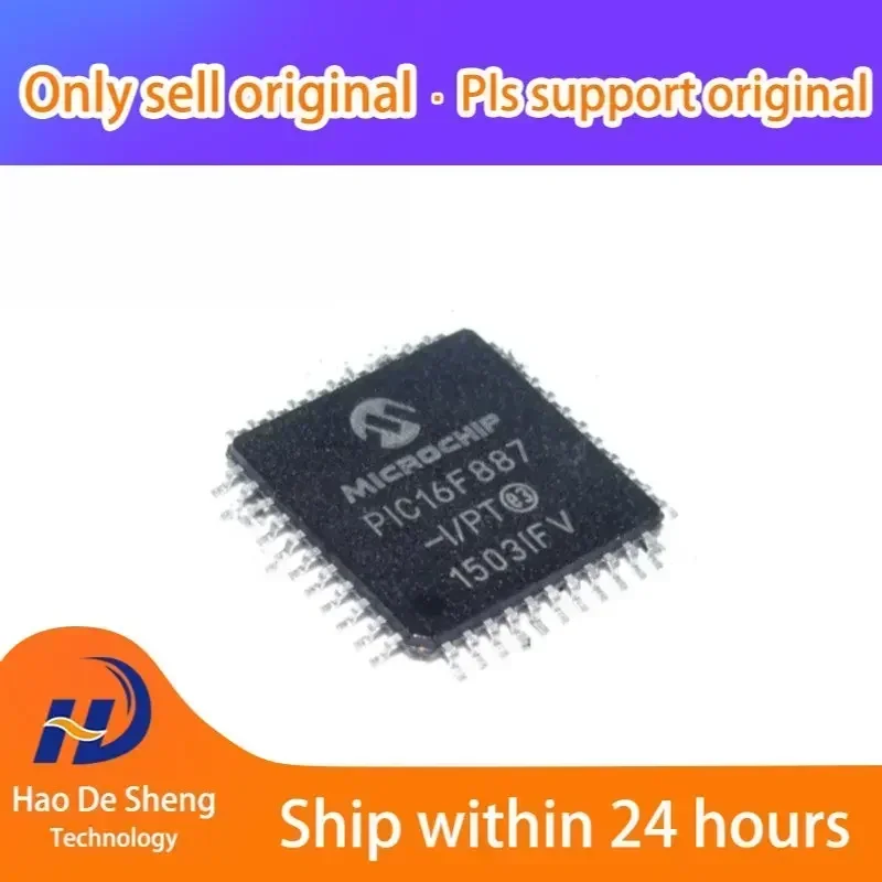 10PCS/LOT  PIC16F887-I/PT QFP44 New Original In Stock, electronic components supplies
